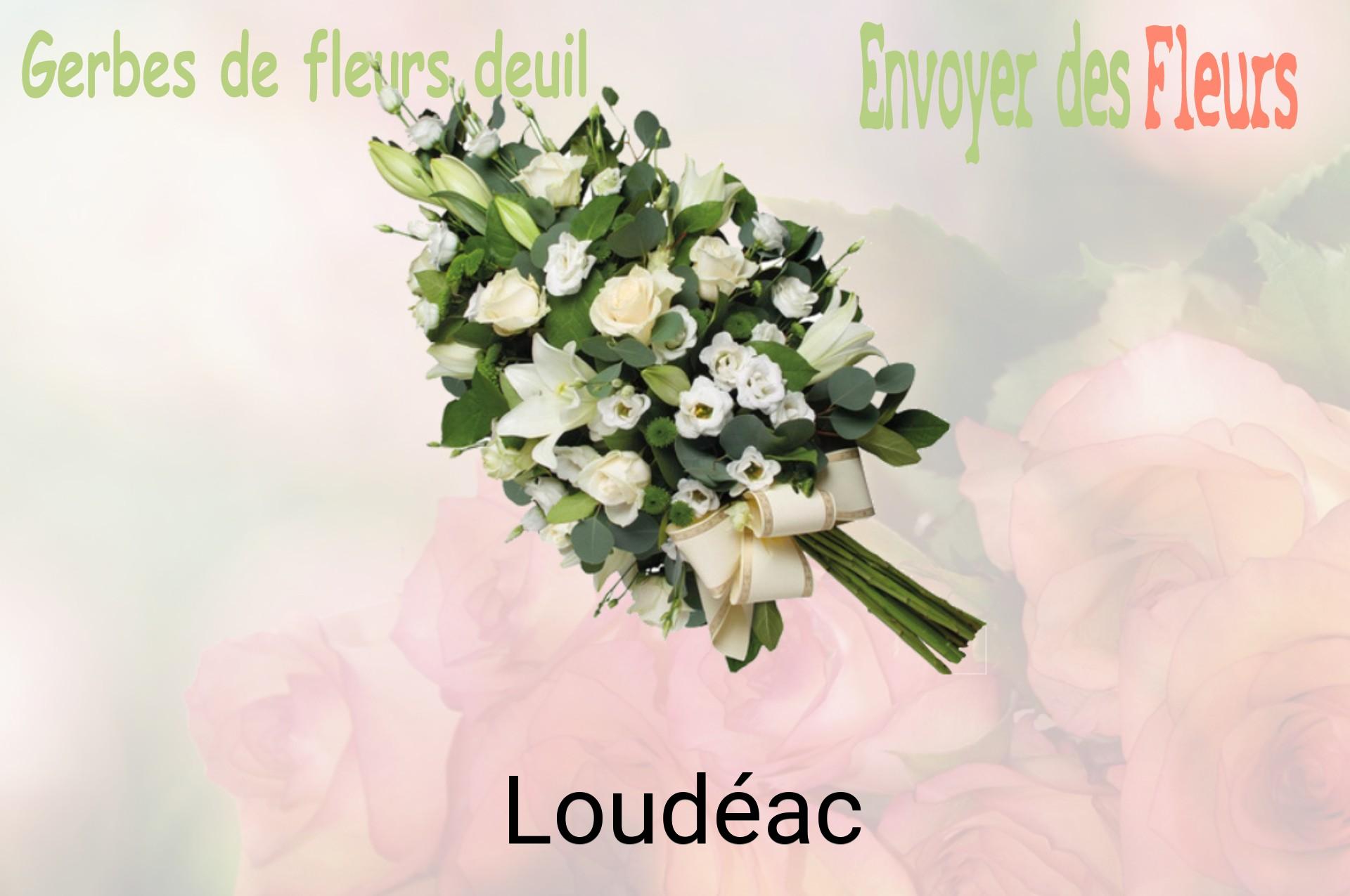 Gerbe de fleurs de deuil livrée à Loudéac